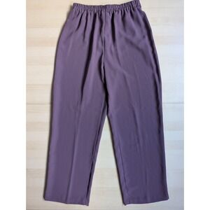 R & M Richards Purple Elastic Office wear Slacks With Pockets sz 14 Made in USA